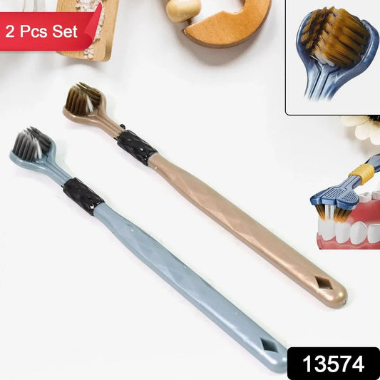 360° Triple-Sided Toothbrush for Maximum Clean