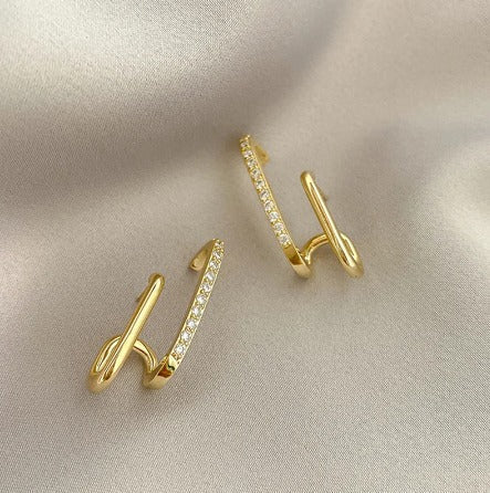 U-Shaped String Korean Earrings Perfect For Dailywear