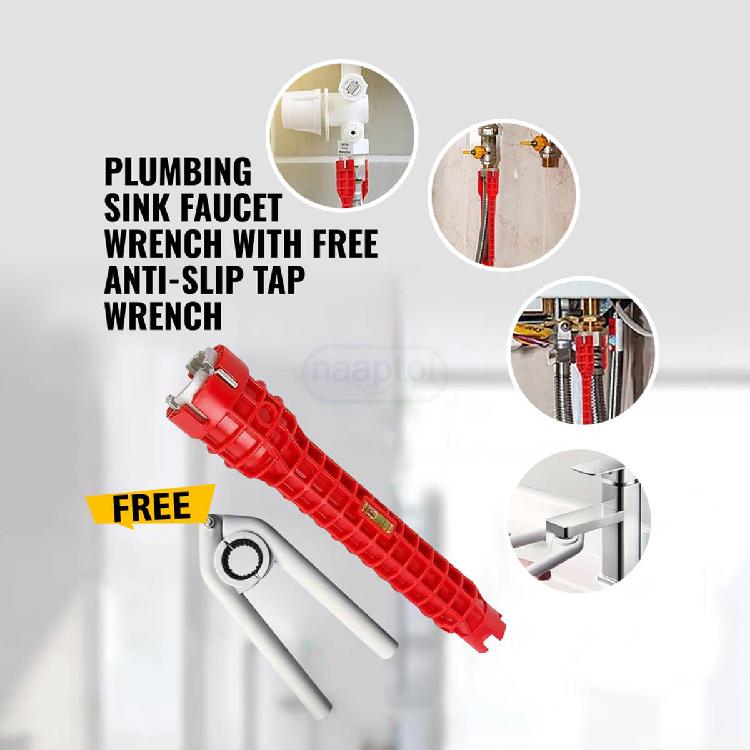 Plumbing Sink Faucet Wrench With Free Anti Slip Tap Wrench