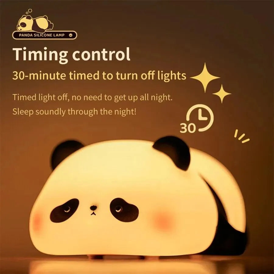 3D Silicon Sleepy Panda Night Lamp