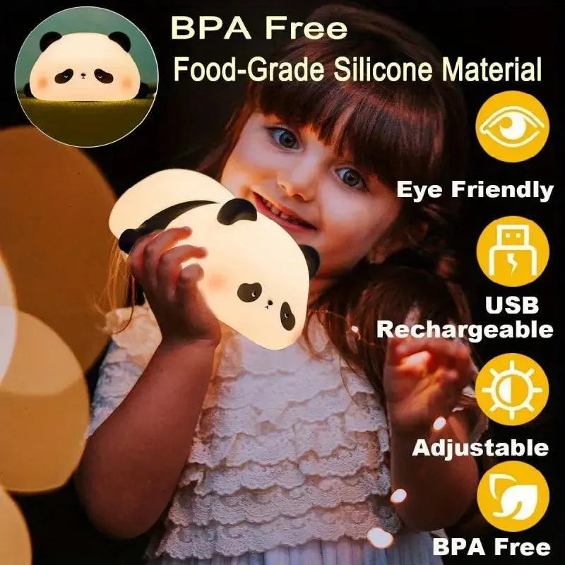 3D Silicon Sleepy Panda Night Lamp