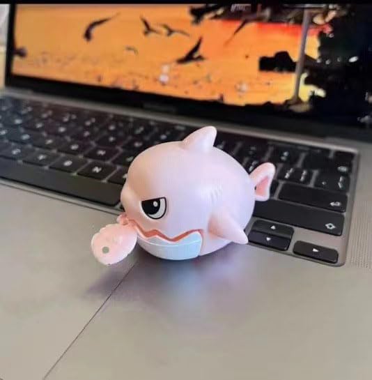 Cartoon Shark Keychain with Pull Pendant