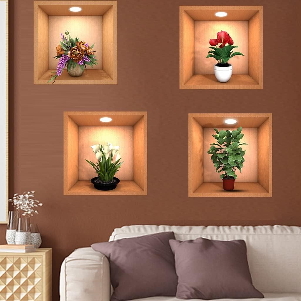 3D Vase Wall Sticker (Random Prints)