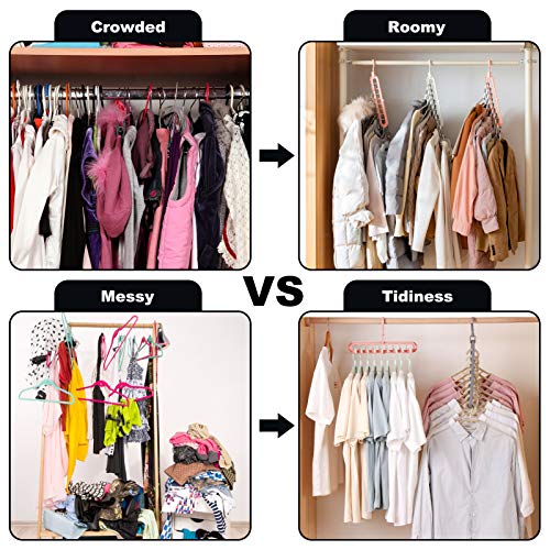(Pack of 15) 9 Hole Rotatable Hanger Space Saving Organizer