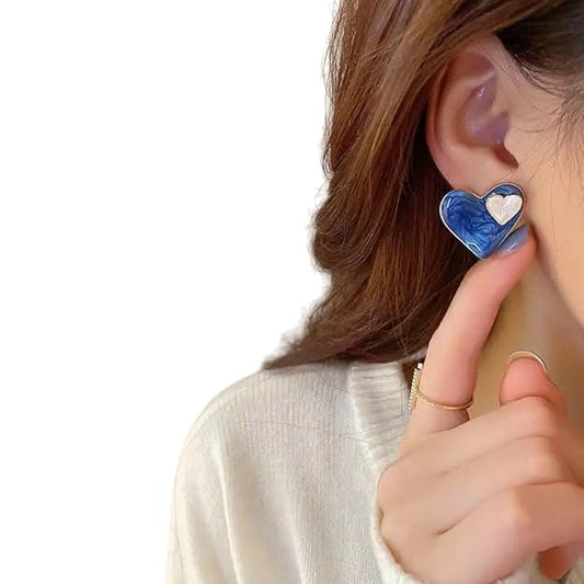 Bluestone Heart Earrings