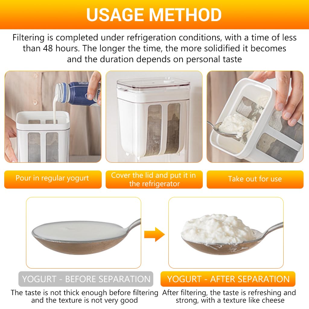 Multi-Purpose Yogurt & Milk Strainer with Fine Mesh and Lid