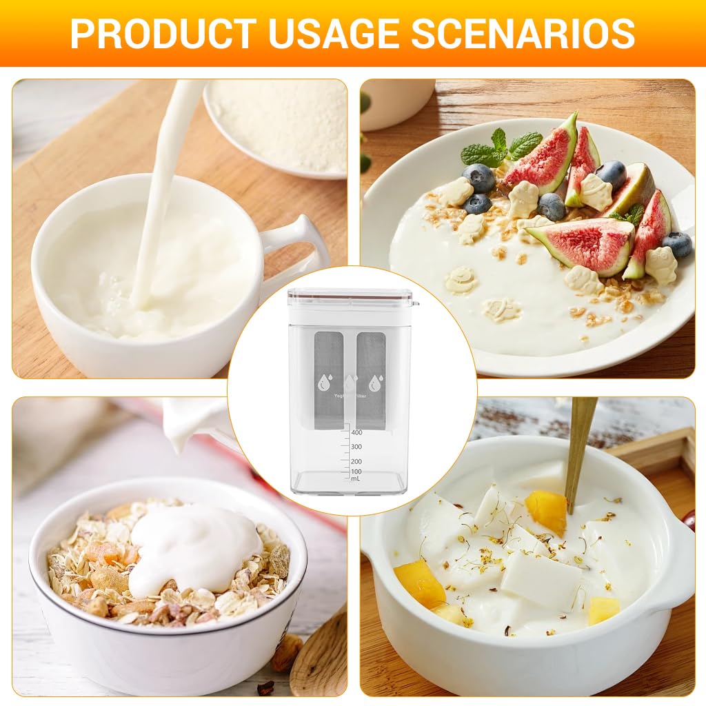 Multi-Purpose Yogurt & Milk Strainer with Fine Mesh and Lid