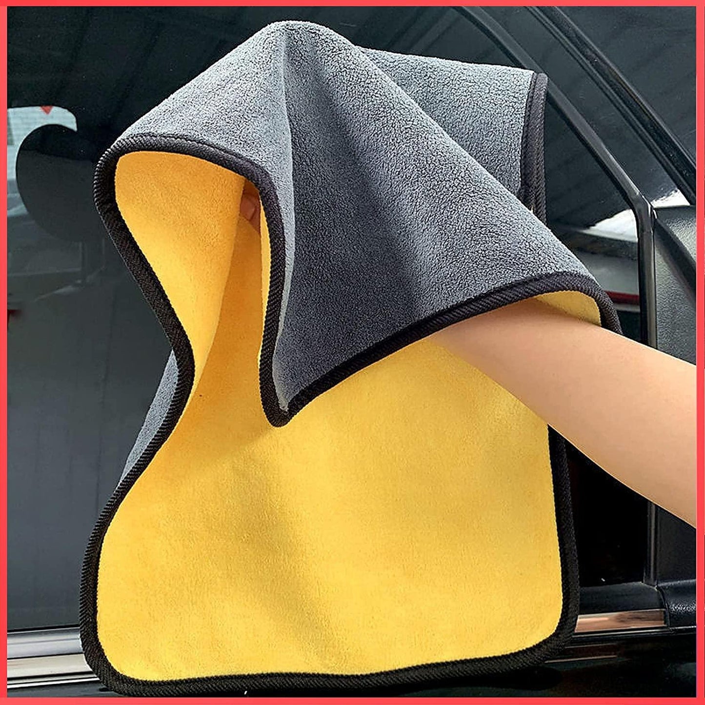 (Buy 1 Get 1 Free) Heavy Microfiber Cloth for Car Cleaning and Detailing (Size - 40x40)