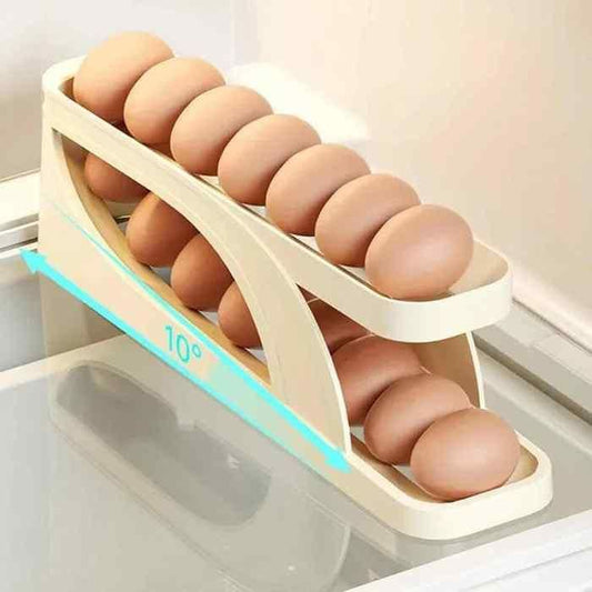 Automatic Rolling Egg Dispenser & Holder Container