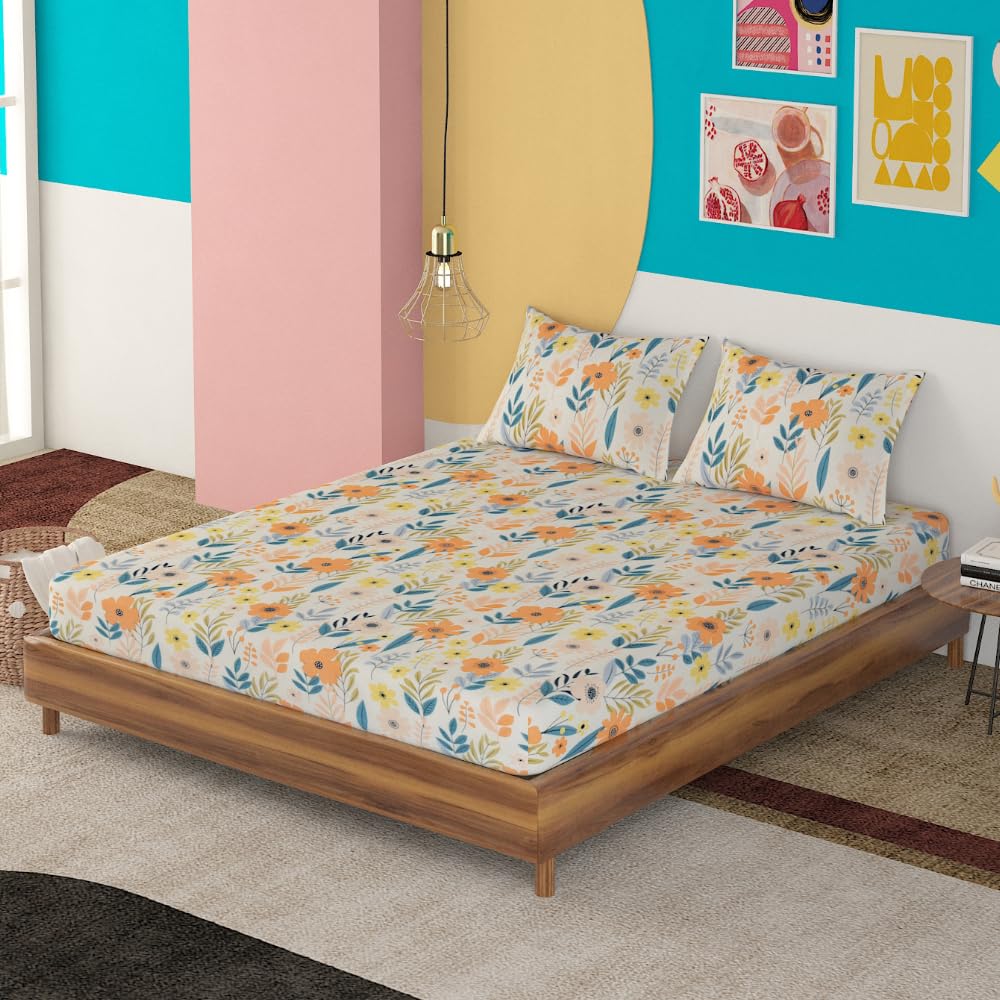 Premium King Size Double Bed Elastic Fitted Premium Bedsheet
