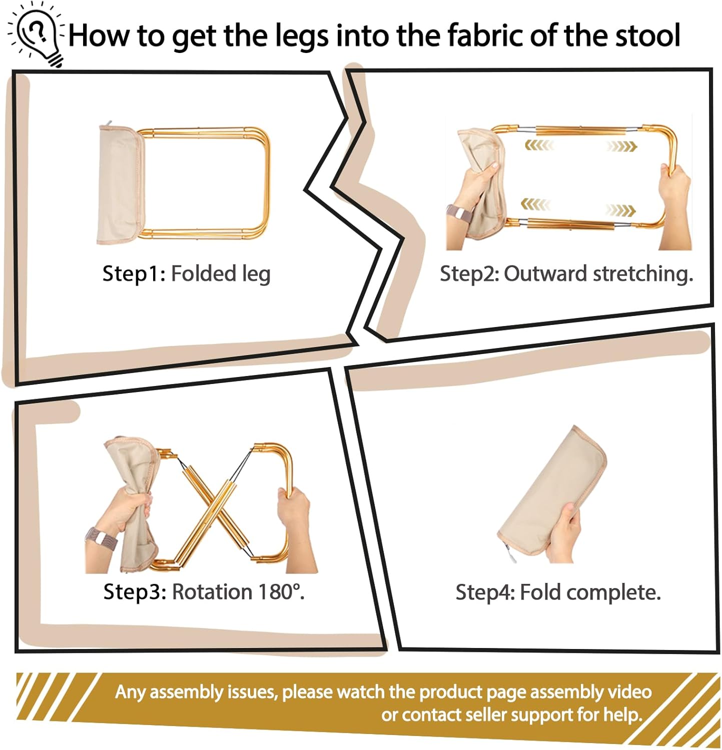 Portable Lightweight Foldable Travel Stool