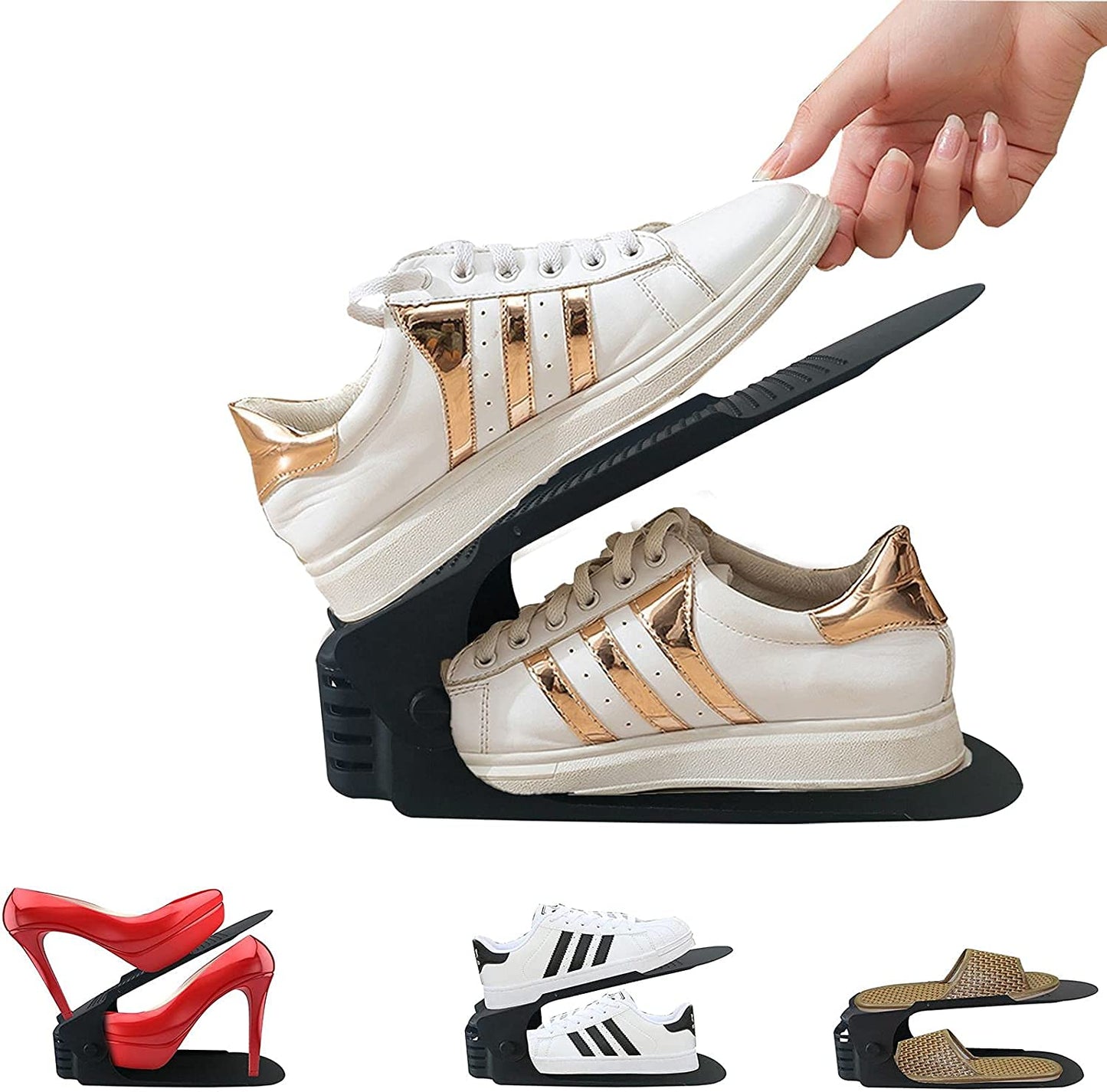 The Adjustable Shoe Rack Space Saver - Premium Quality (Multi Color)