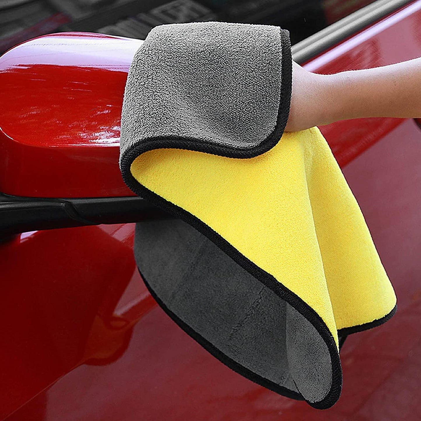 (Buy 1 Get 1 Free) Heavy Microfiber Cloth for Car Cleaning and Detailing (Size - 40x40)
