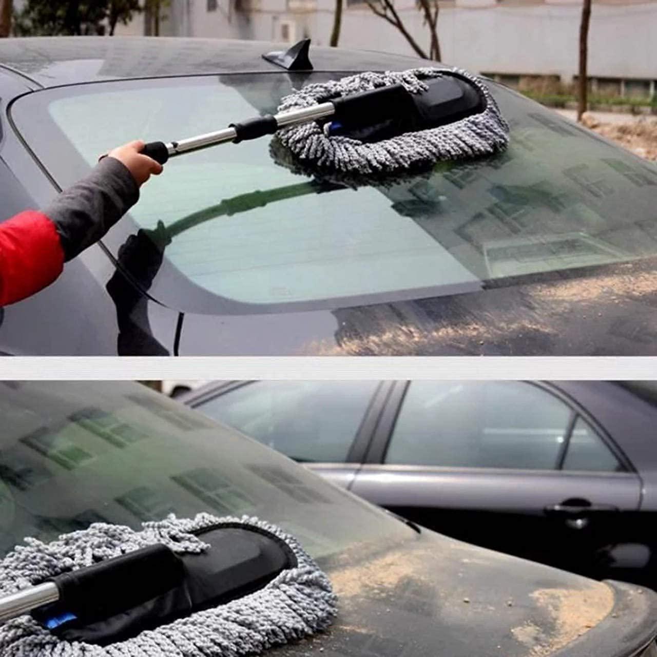 Car Cleaning Brush Mop Adjustable Car Duster Wet and Dry Duster