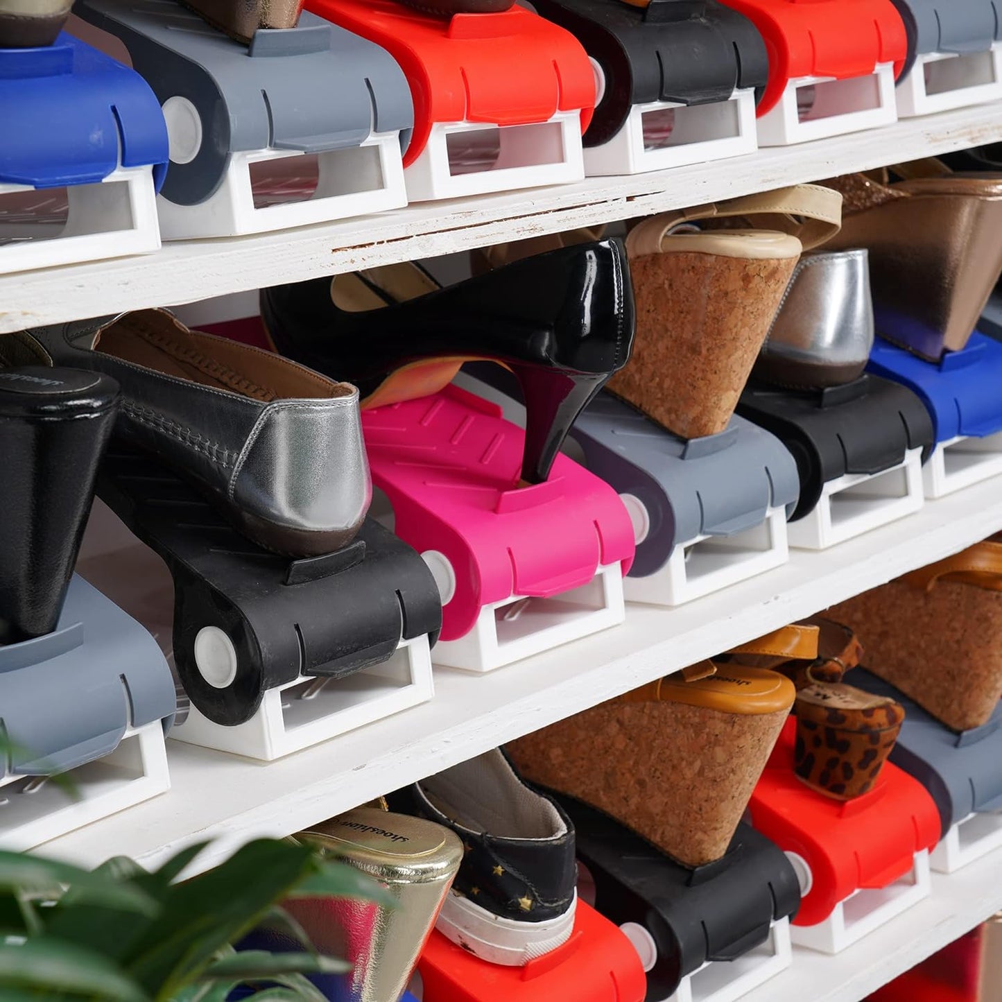 The Adjustable Shoe Rack Space Saver - Premium Quality (Multi Color)