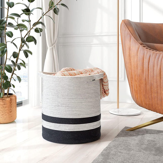 Foldable Wardrobe Cotton Mini Rope Laundry Basket