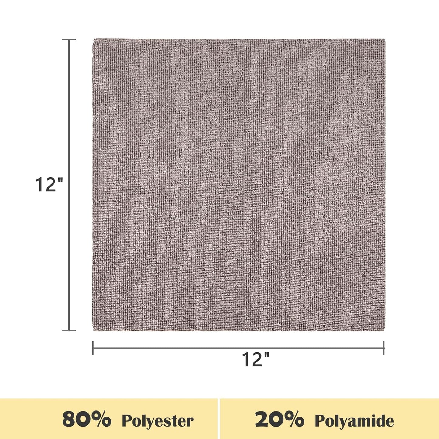 Reusable Cleaning Cloth Roll – 25 Tear-Away Washable Towels (12x12, Grey)