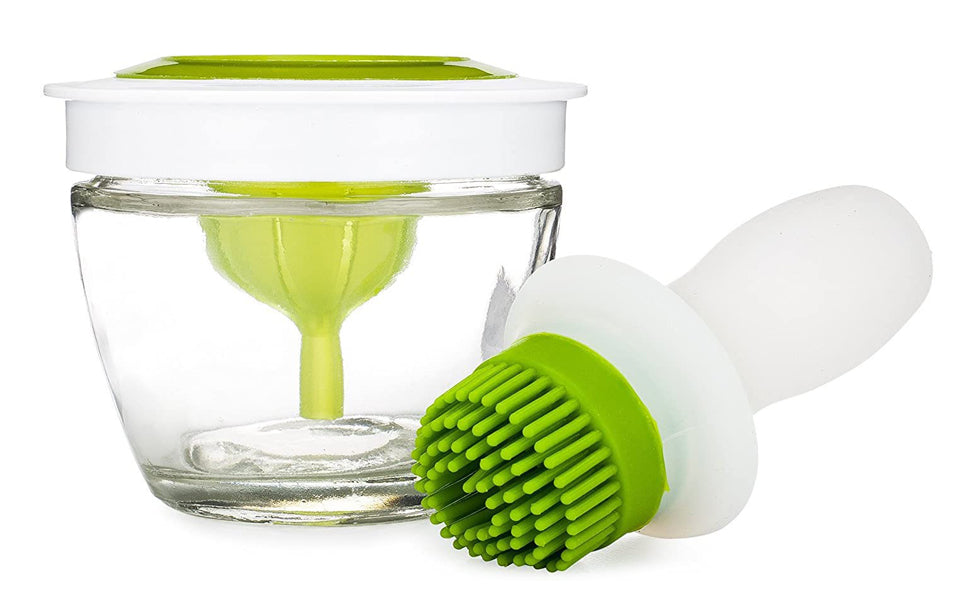 Cooking Oil Dispenser With Barbeque Brush