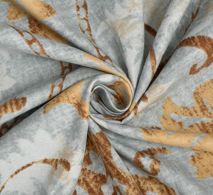 Beautiful Yellow Floral Elastic Fitted Double bed Bedsheet with 2 Pillow Covers