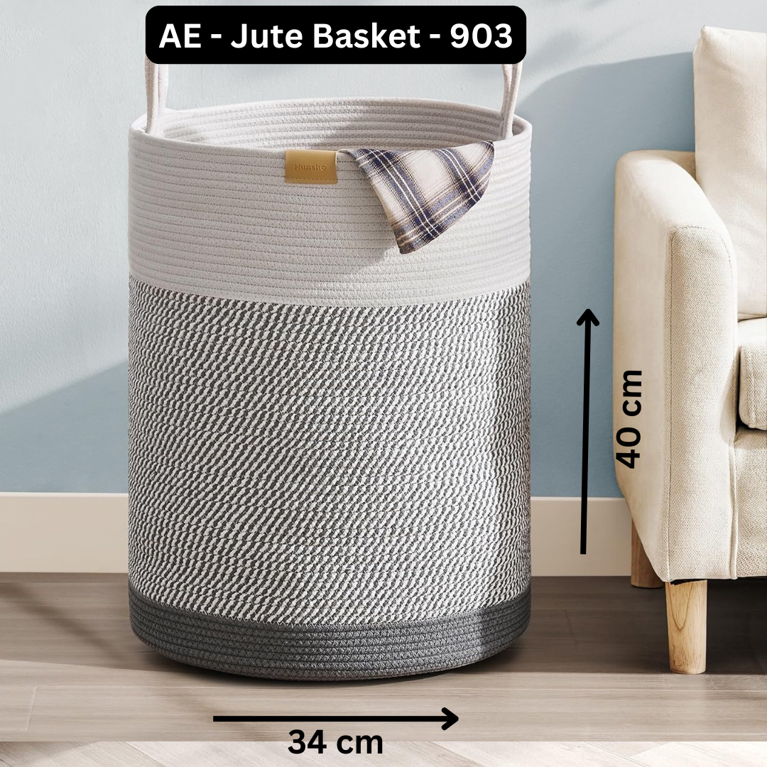Foldable Wardrobe Cotton Mini Rope Laundry Basket