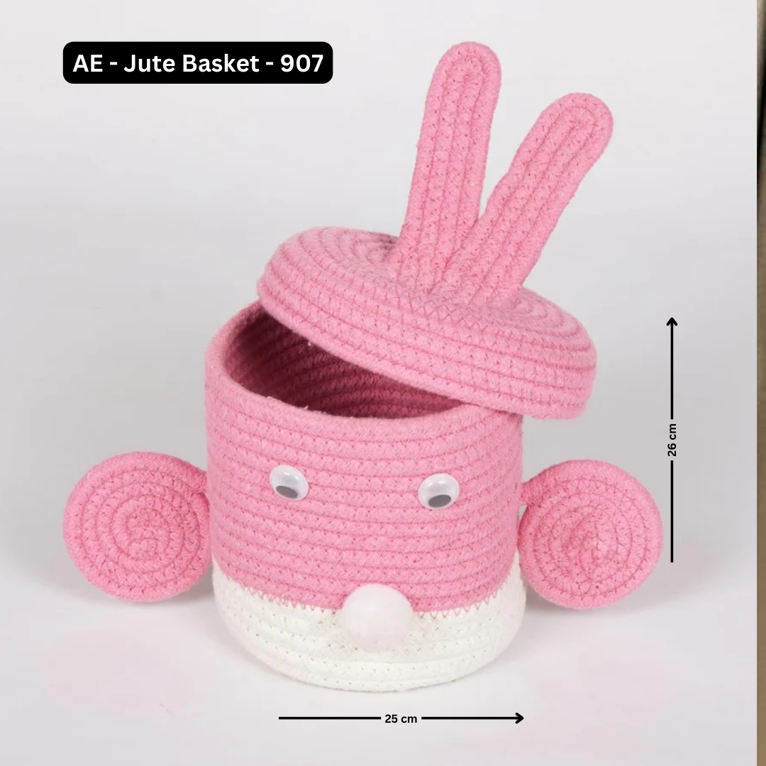 Super Cute Basket Woven With Cotton Rope