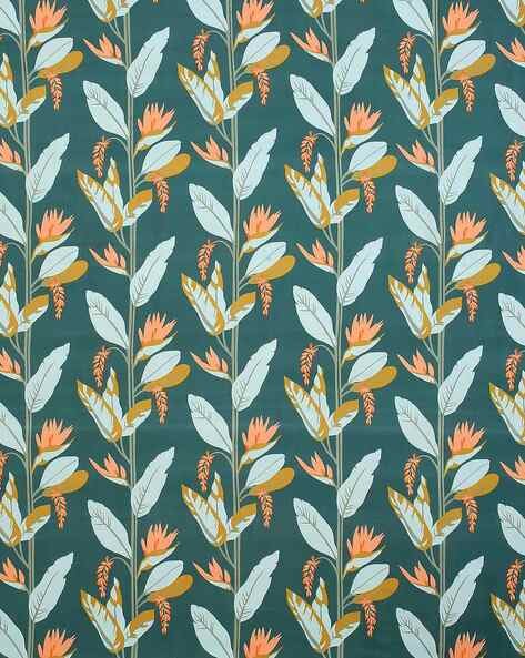 Queen Size Green Floral Double Bed Elastic Fitted Premium Bedsheet