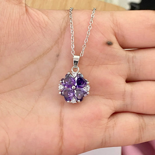 Premium Lavender Flower Shape Necklace