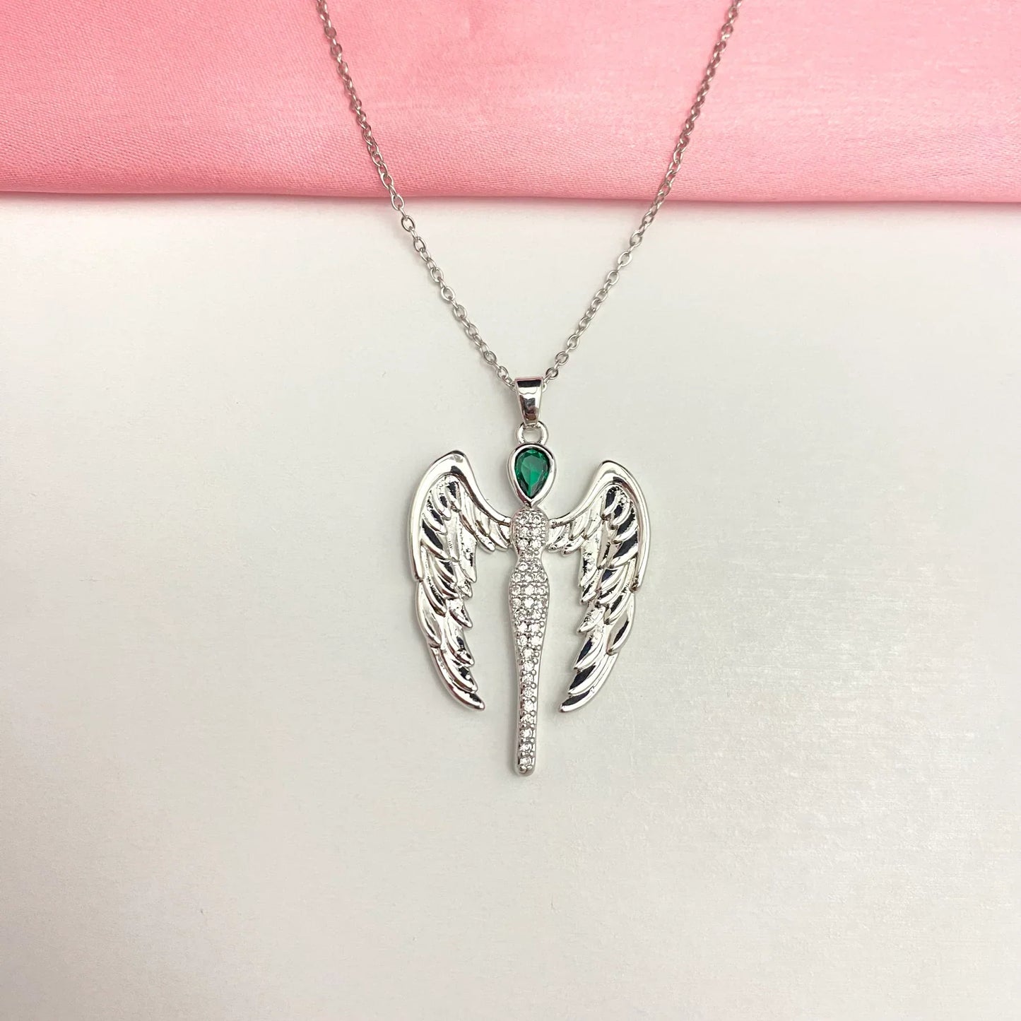 Stainless Steel Stylish Devil Angel Pendant Necklace