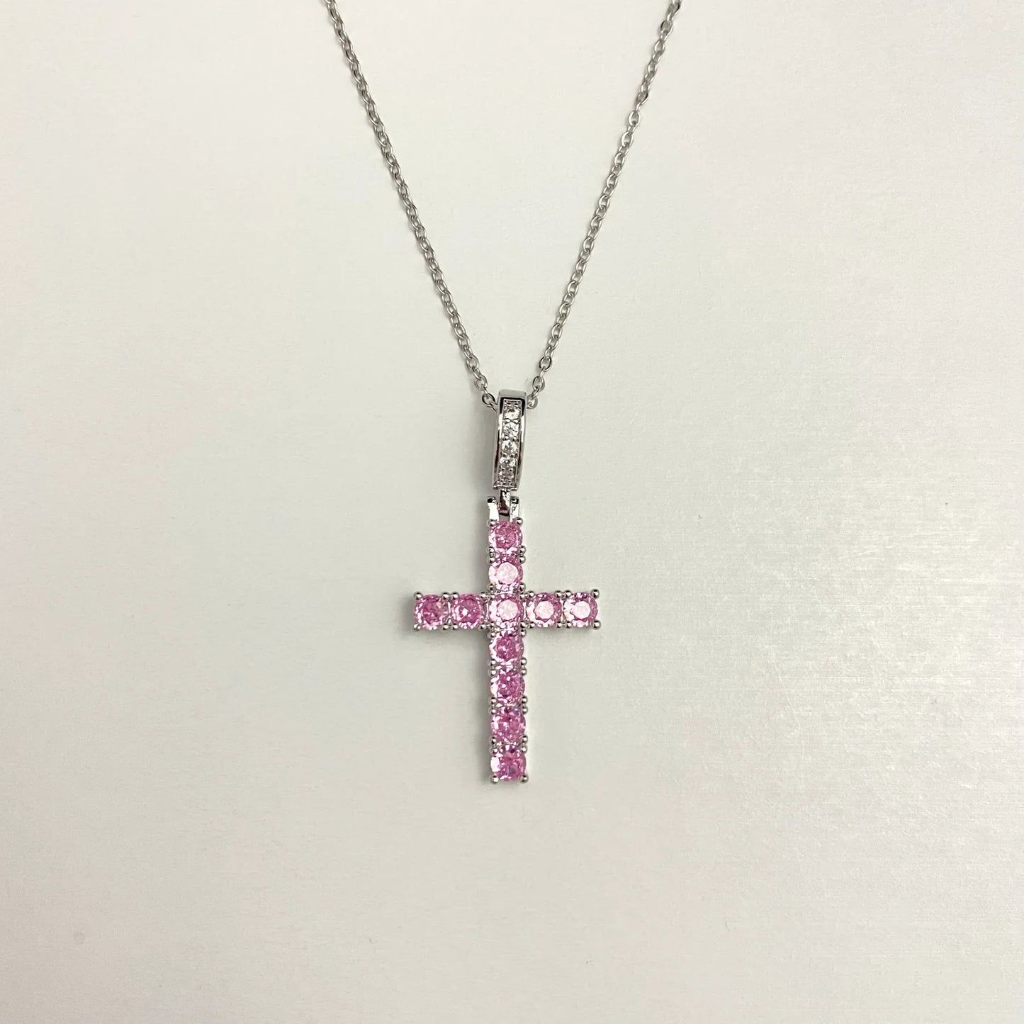 Stainless Steel Silver Cross Necklace