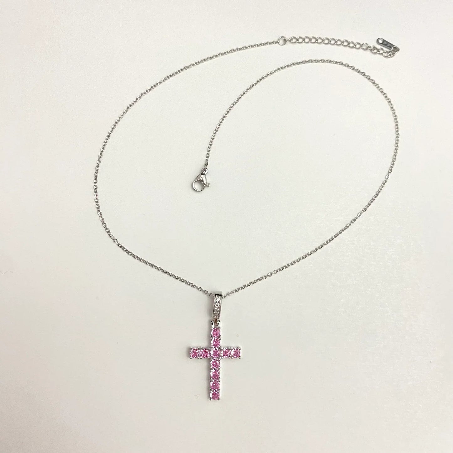 Stainless Steel Silver Cross Necklace