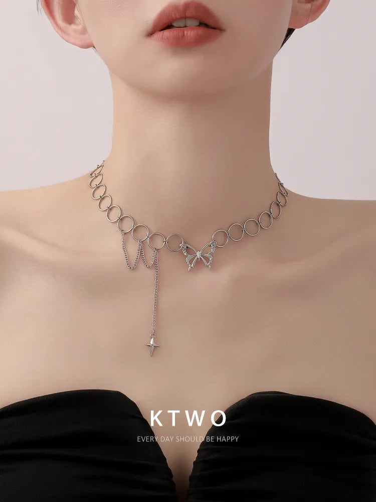 Butterfly neck choker