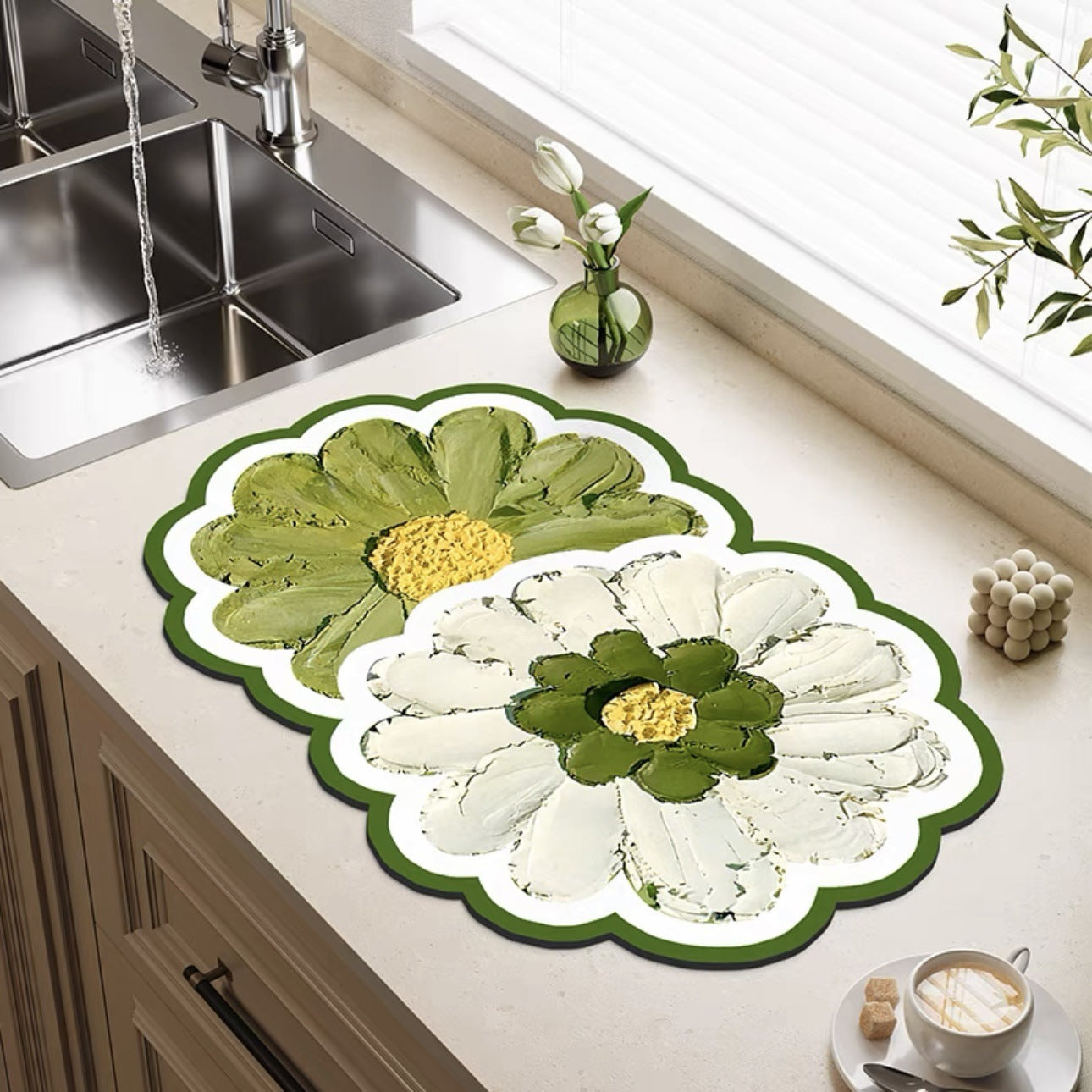 Anti-Skid Super Absorbent Blossom Mat (Random Color)