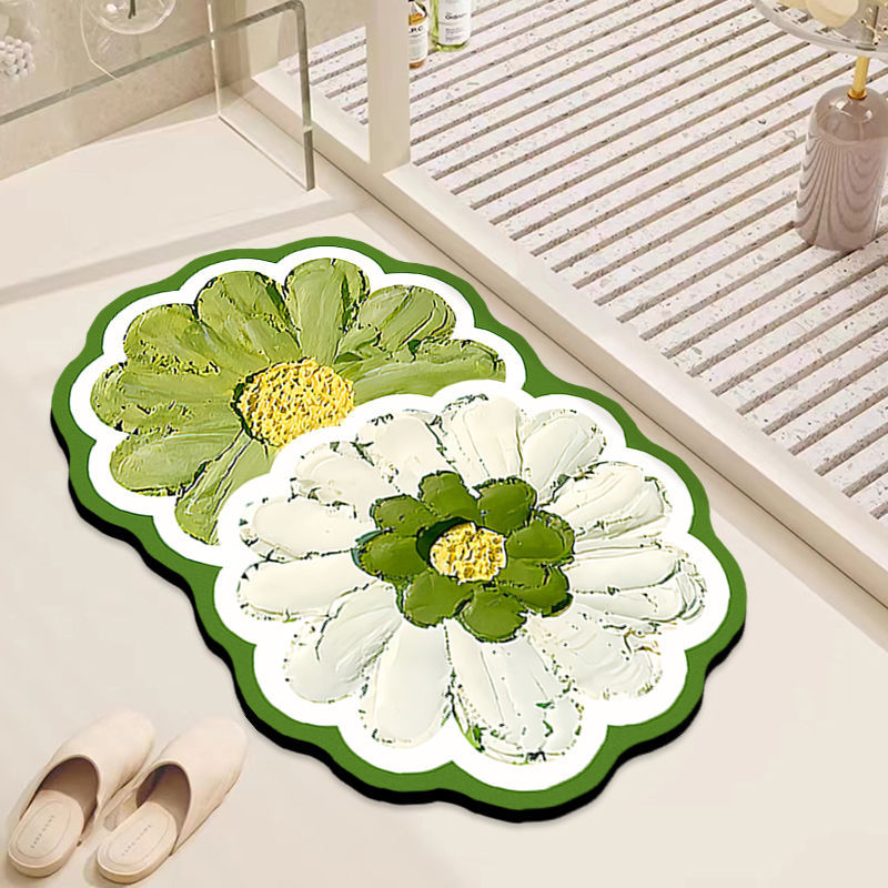 Anti-Skid Super Absorbent Blossom Mat (Random Color)
