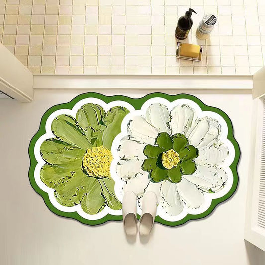 Anti-Skid Super Absorbent Blossom Mat (Random Color)