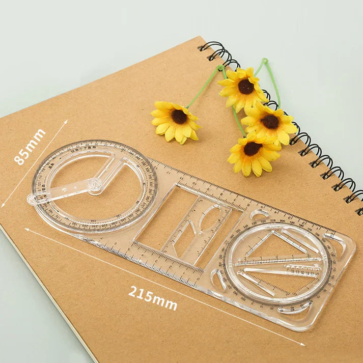 Multifunctional Geometry Ruler – Ideal for Math & Craftwork