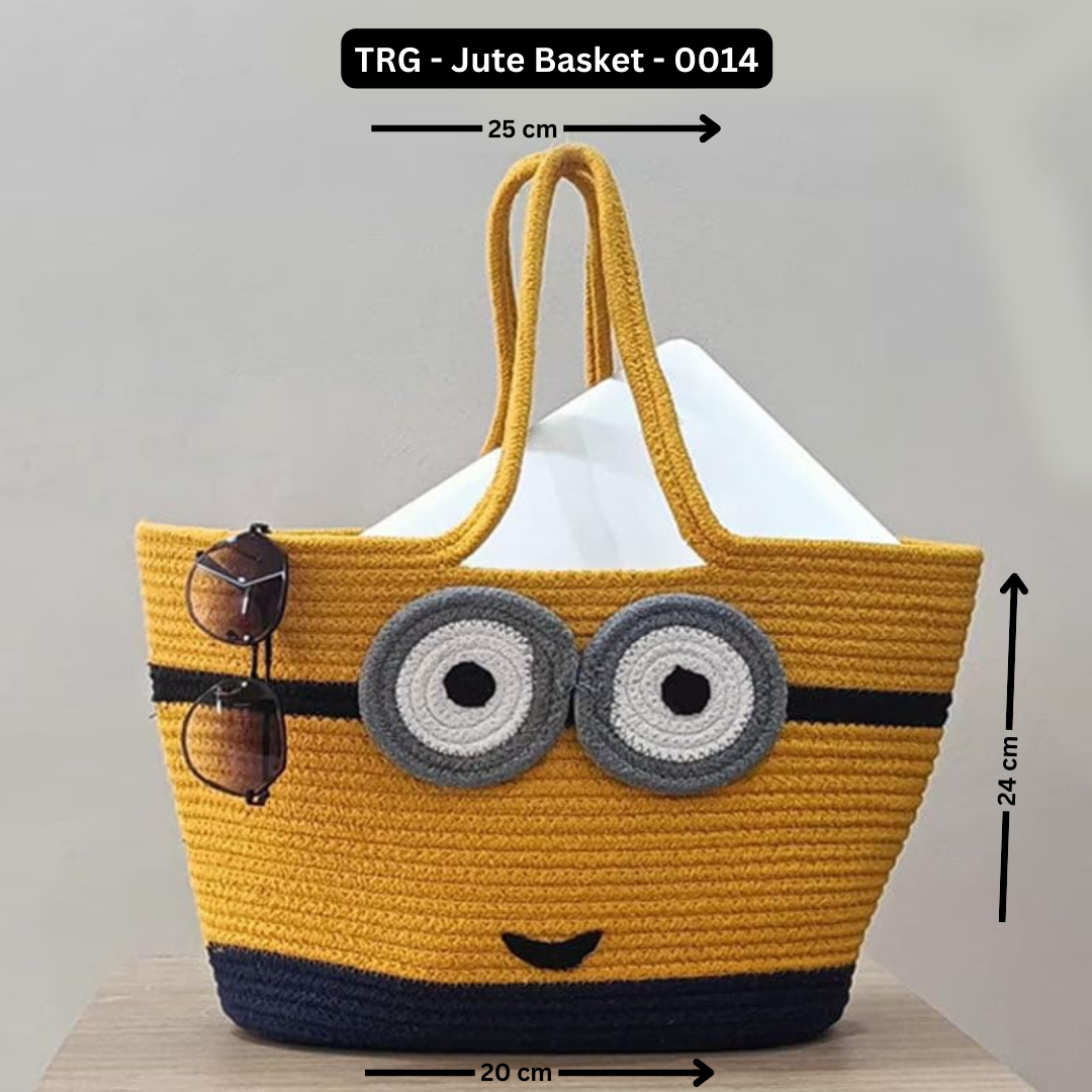 Super Cute Minion Design Handmade Cotton Dori Tote Bag