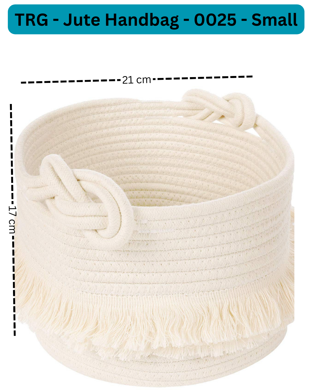 Small Woven Storage Baskets, Cute Tassel, Off-White