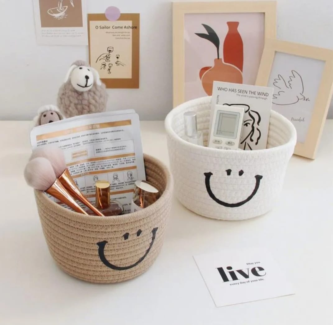 Handmade Cotton Thread Storage Bucket