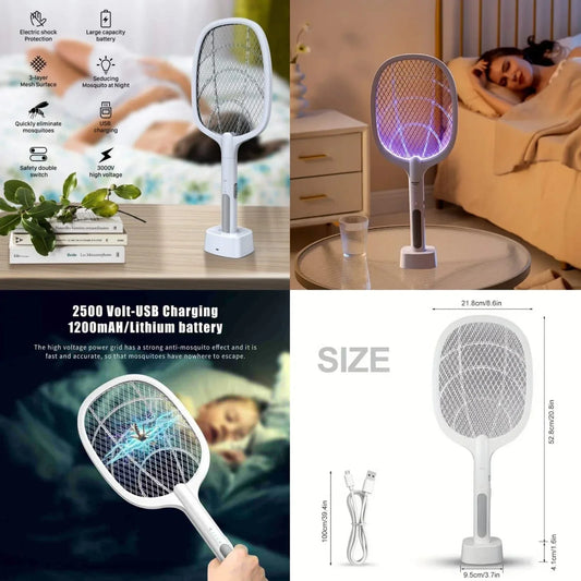 Portable Electric Mosquito Swatter with USB Charging