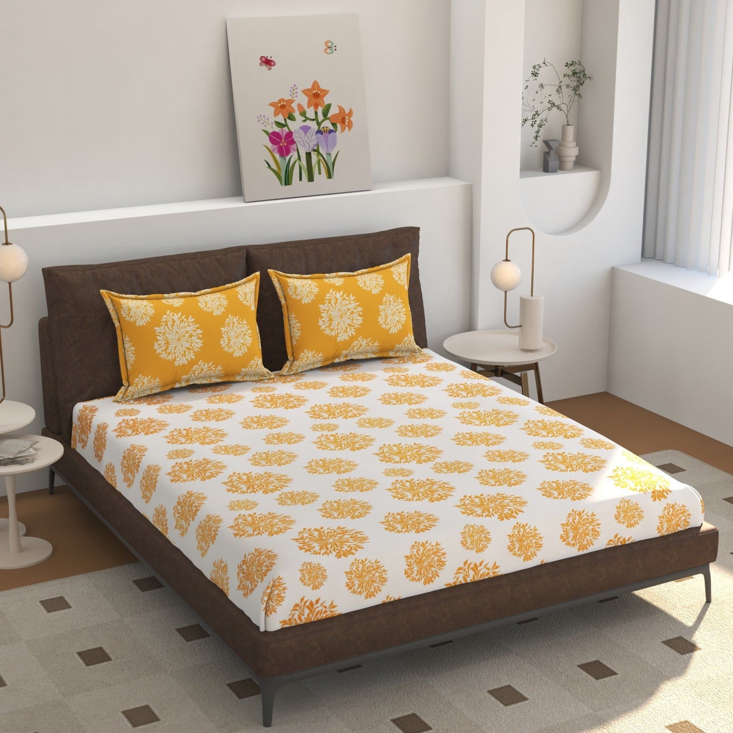 Durable & Comfortable Elastic Fitted Bedsheet – King Size