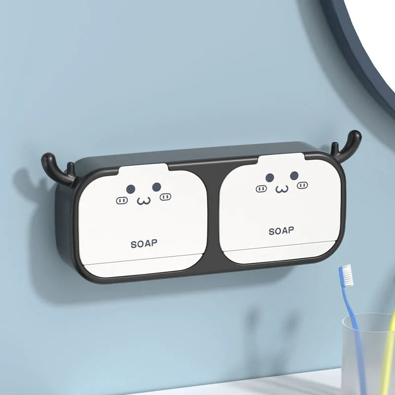 Super Cute Wall Mounted Double Soap Box