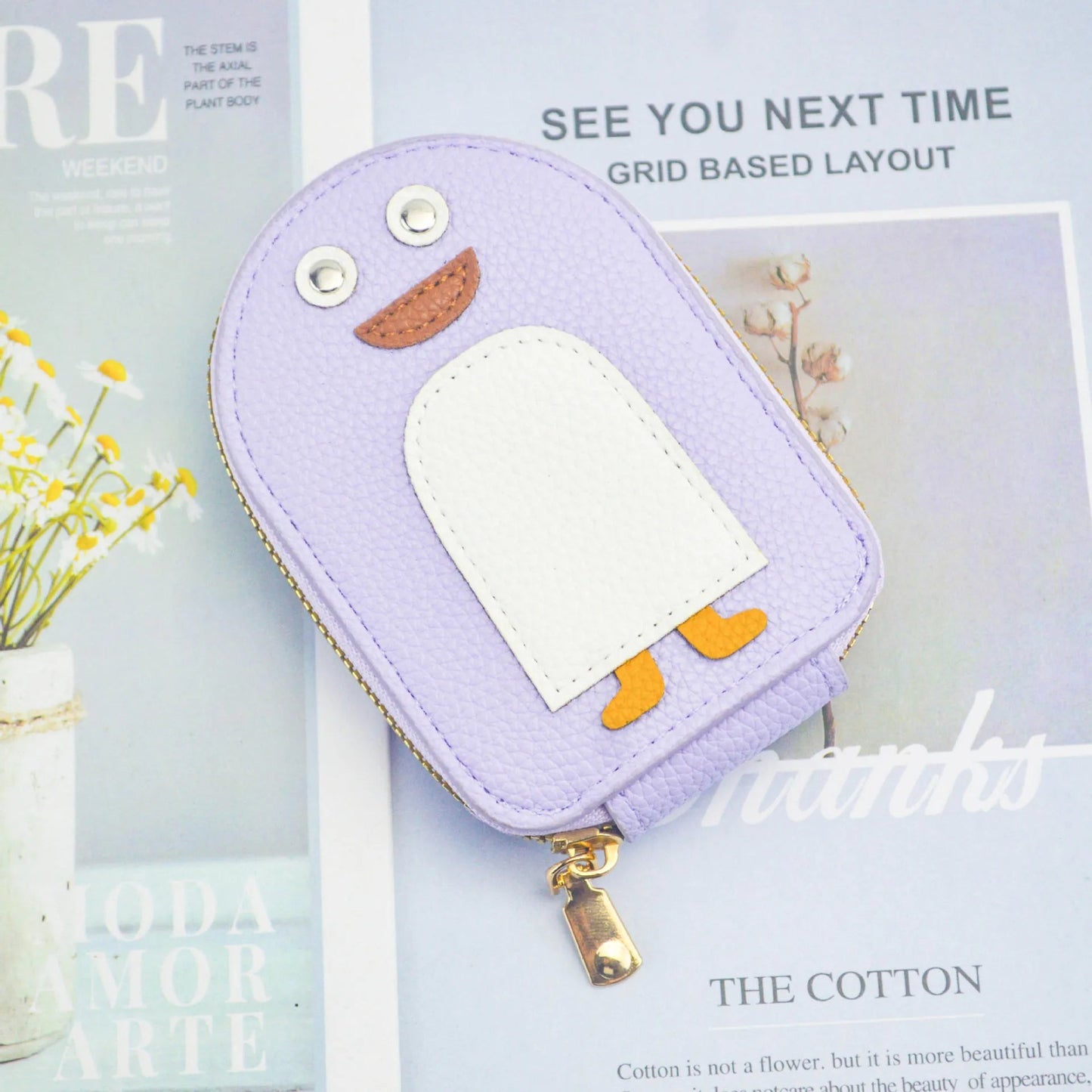 Penguin Leather Card Holder