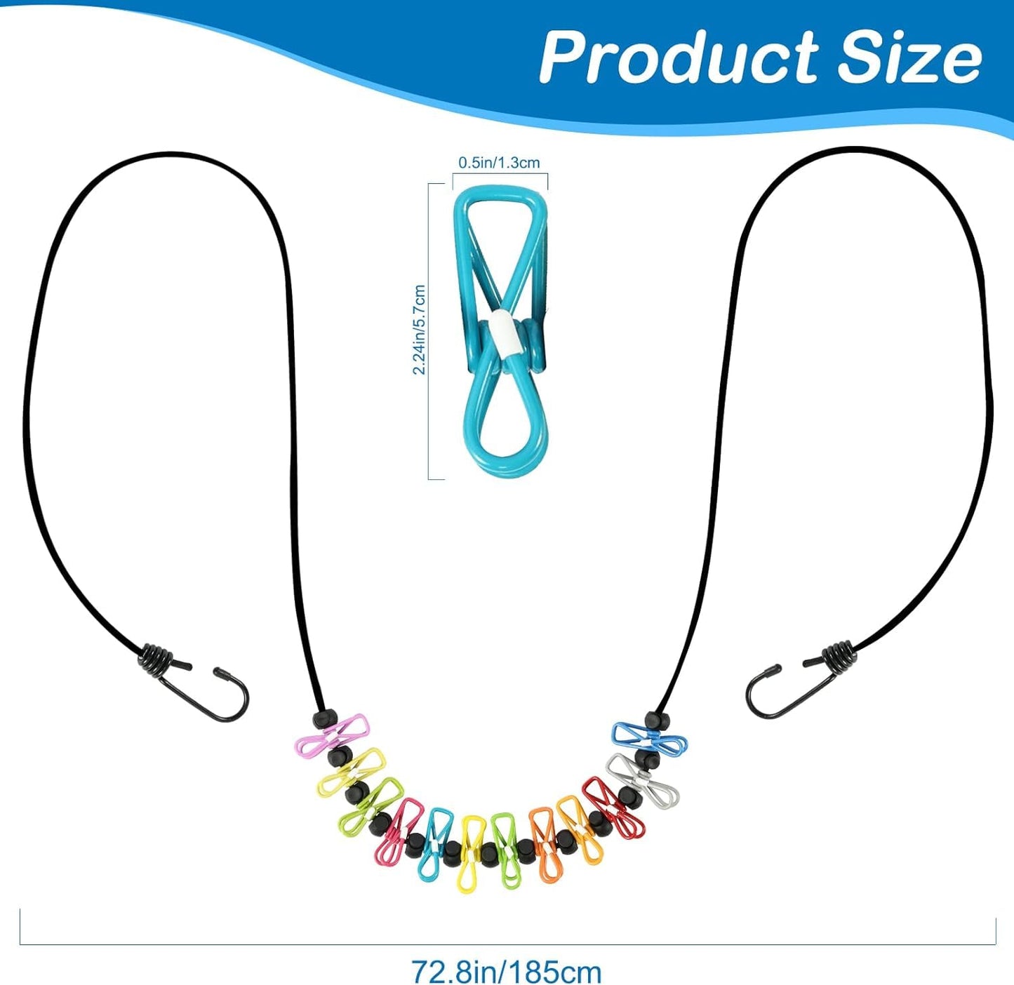 Cloth Drying Rope with Two-Sided Hooks (Heavy Quality)