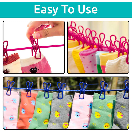 Cloth Drying Rope with Two-Sided Hooks (Heavy Quality)