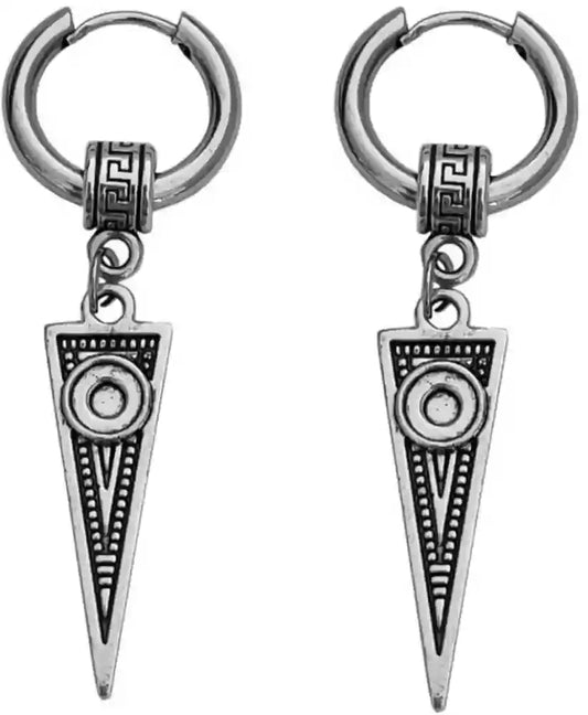 Black Metal Hoops for Men