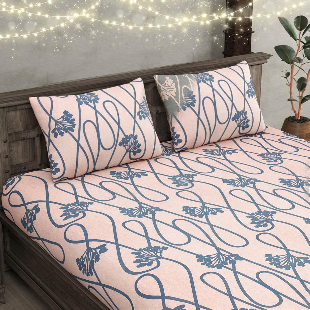 Cream Alpha King Size Double Bed Elastic Fitted Premium Bedsheet