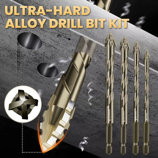 High-Strength 4-Flute Serrated Eccentric Drill Bit Kit
