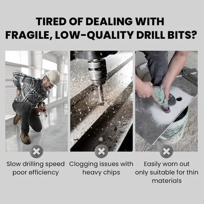 High-Strength 4-Flute Serrated Eccentric Drill Bit Kit