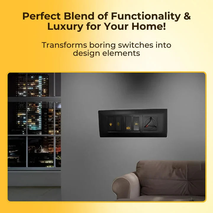 Black & Gold Switch Stickers