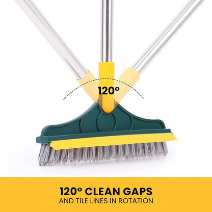 2 in 1 Bathroom Floor Cleaning Brush with Wiper